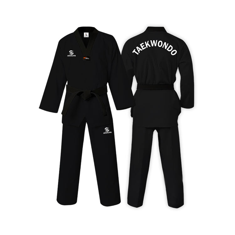 Schwarze Taekwondo-Uniform